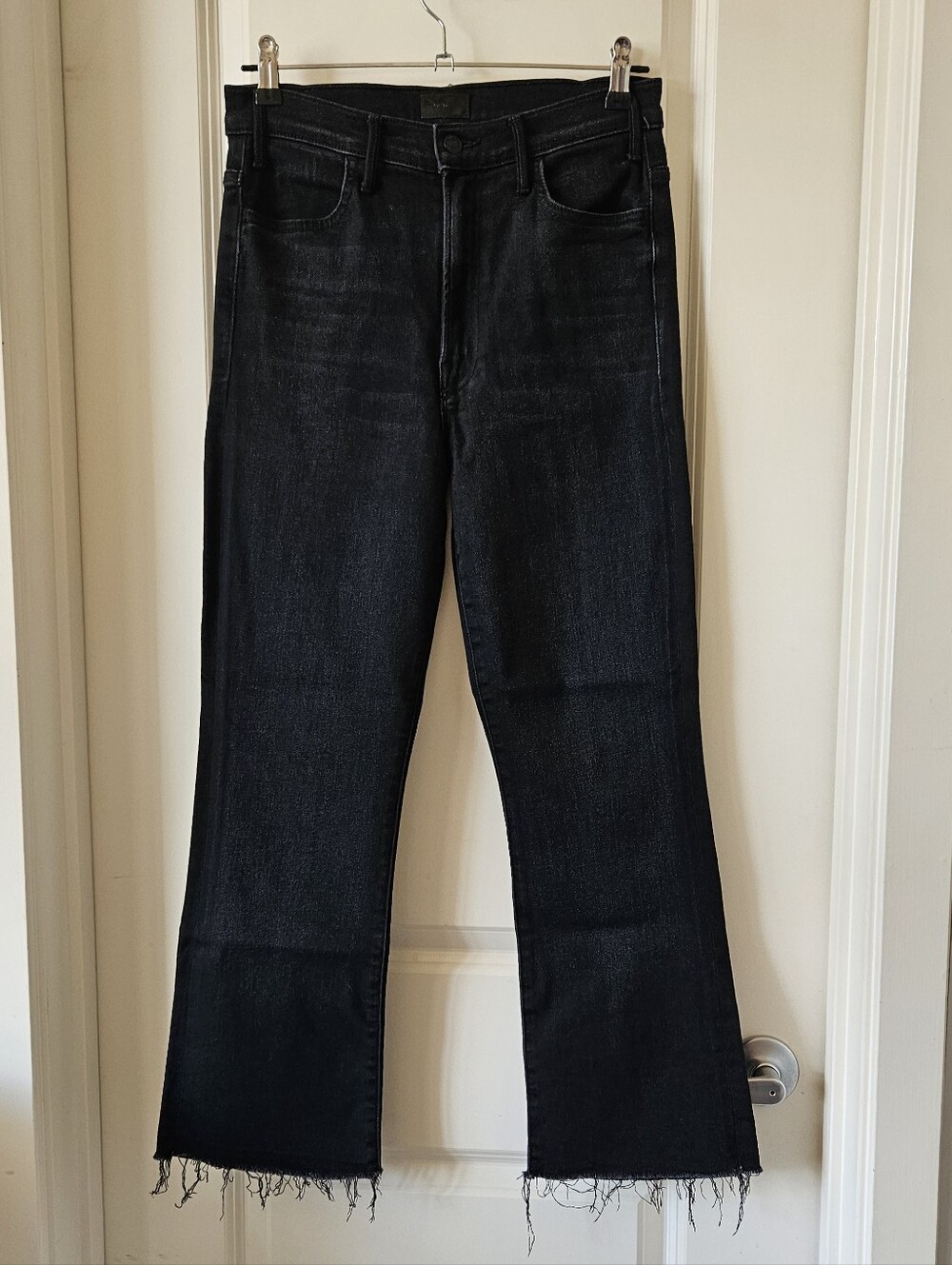 MOTHER The Hustler Ankle Fray High-Rise Flare Jeans Size 29